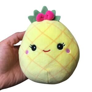 Squishmallow KellyToy MAUI Pineapple Pink Bow 5” Plush Stuffed Animal Fruit